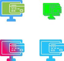 conception d'icône de paiement en ligne vecteur