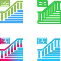 conception d'icône d'escalier vecteur