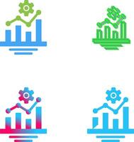 conception d'icône graphique à barres vecteur