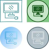 conception d'icône de moniteur vecteur
