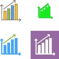 en hausse statistiques icône conception vecteur