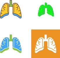 conception d'icône de poumons vecteur
