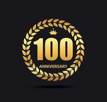 logo modèle 100 ans anniversaire vector illustration