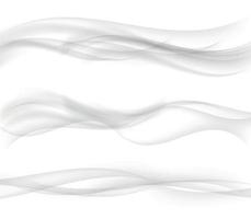 collection moderne de vagues de dégradé de fumée douce. illustration vectorielle vecteur