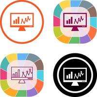 en ligne Statistiques icône conception vecteur