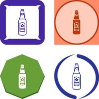 Bière bouteille icône conception vecteur