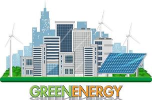 énergie verte générée par l'éolienne et le panneau solaire