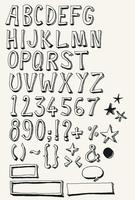 jeu complet d&#39;alphabet doodle vecteur