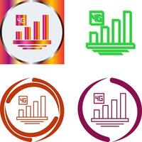 conception d'icône 4g vecteur