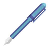 objet de vecteur de dessin animé stylo plume