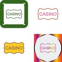 casino signe icône conception vecteur