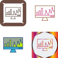 en ligne Statistiques icône conception vecteur