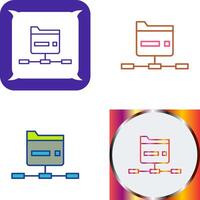 réseau dossier icône conception vecteur