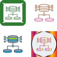 conception d'icône de données structurées vecteur