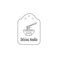 nouille menu logo image illustration isolé sur blanc vecteur