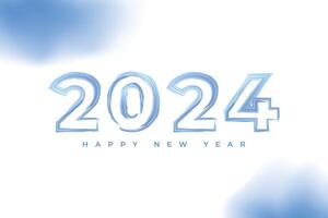 content Nouveau année 2024 texte bannière dans moderne ligne style pour salutation carte vecteur