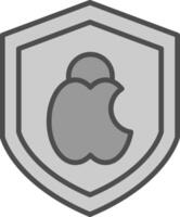 Mac Sécurité ligne rempli niveaux de gris icône conception vecteur