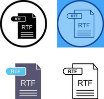 rtf icône conception vecteur