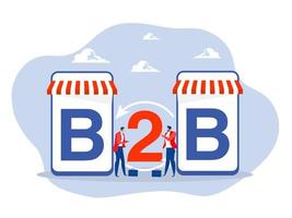 affaires en ligne, partenariat avec b2b ou marketing interentreprises, ventes et commerce pour un vecteur de transaction convenu