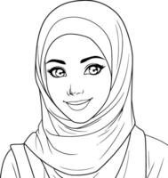 arabe femme dans hijab de arabe femme dans hijab. vecteur