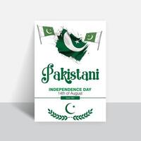 content 14e août pakistanais indépendance journée prospectus modèle conception vecteur
