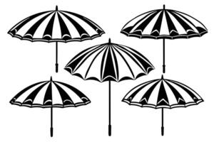 Facile illustration de plage parapluie icône vecteur