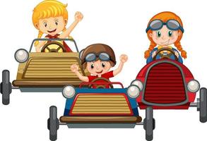 voiture de course pour enfants ensemble vecteur