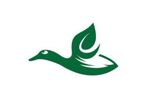 canard feuille logo vecteur