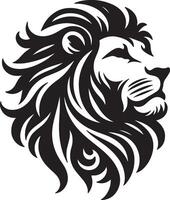 Lion silhouette graphique logo sur blanc Contexte vecteur