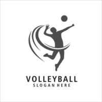 volley-ball logo symbole illustration conception vecteur