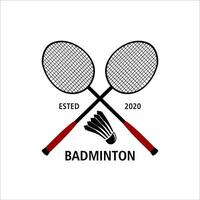 badminton logo symbole illustration conception vecteur