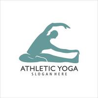 yoga logo modèle illustration conception vecteur