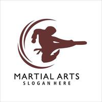 martial les arts logo symbole illustration conception vecteur
