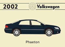 2002 vw phaéton voiture affiche art vecteur