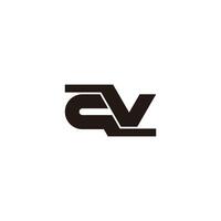 lettre CV lien Facile géométrique logo vecteur