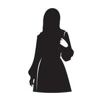 hijab style mode illustration conception silhouette style vecteur