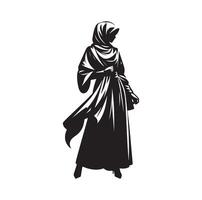 hijab style mode illustration conception silhouette style vecteur