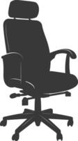 silhouette Bureau chaise noir Couleur seulement vecteur