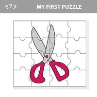 Un vecteur illustration de puzzle pour les enfants d'âge préscolaire - mon premier puzzle
