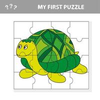 illustration de vecteur de dessin animé de jeu de puzzle d'éducation pour les enfants