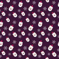 motif de répétition de Noël créé avec des éléments comme le père Noël et les flocons de neige, motif de répétition vectorielle dessiné à la main pour le textile, le tissu, l'emballage cadeau, l'emballage et la toile de fond Web. vecteur