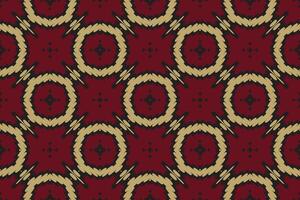 tissu dupatta sans couture bandana impression soie motif broderie, ikat broderie conception pour impression indigène art Aborigène art modèle floral kurti Mughal frontière vecteur