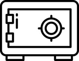 coffre-fort contour illustration vecteur