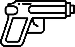 pistolet contour illustration vecteur