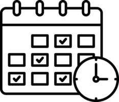 programme temps contour illustration vecteur