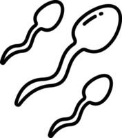 les spermatozoïdes contour illustration vecteur