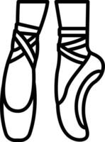 ballet des chaussures contour illustration vecteur