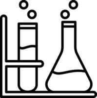 chimie laboratoire contour illustration vecteur