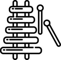 xylophone contour illustration vecteur