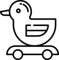 canard jouet contour illustration vecteur